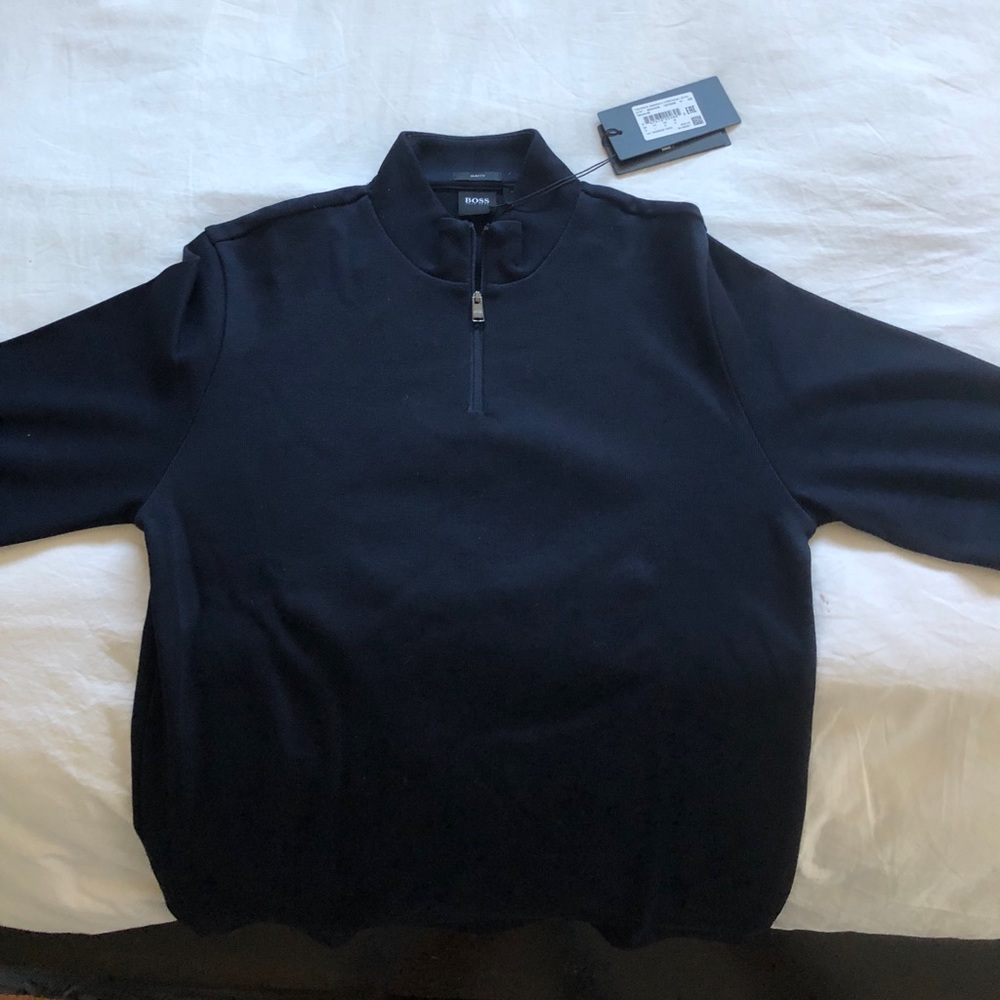 Hugo Boss slim fit half zip sweater